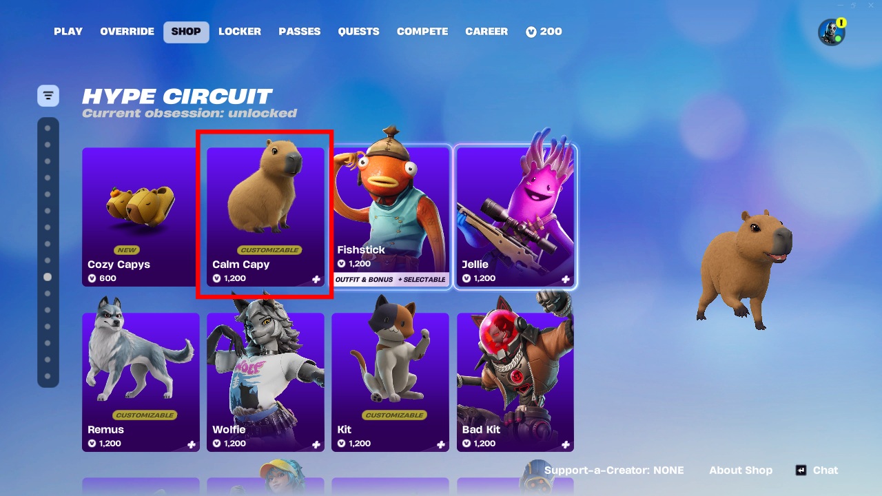 Hype Circuit section in Fortinte