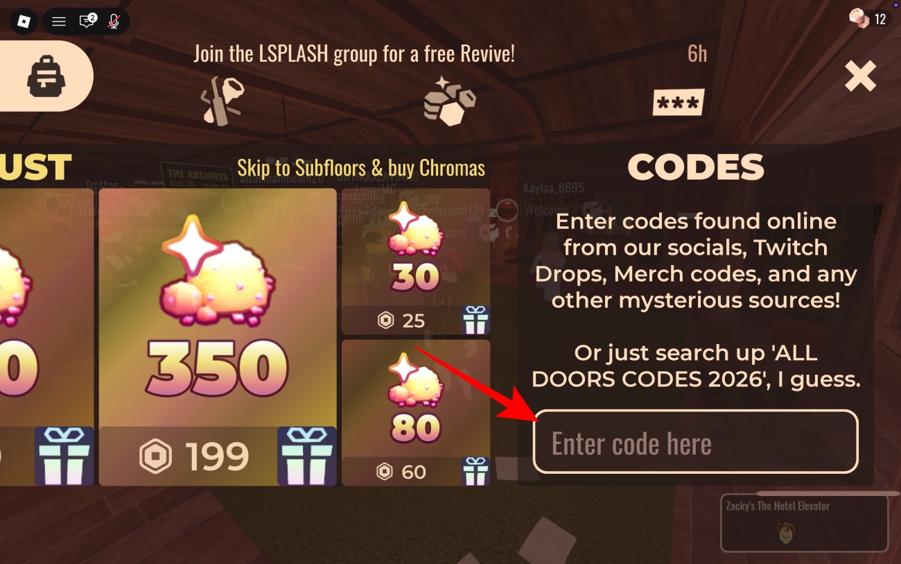Paste a working code into the box at the top