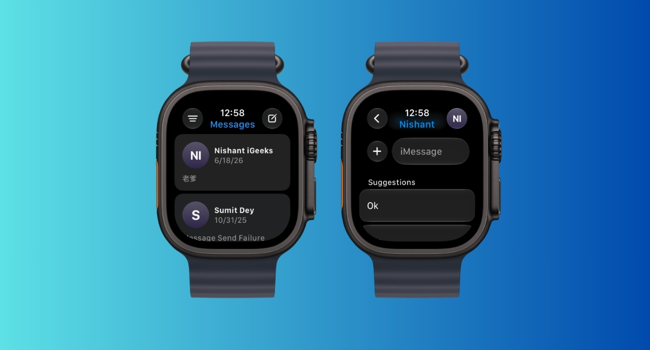 Smart Replies feature in Apple watch