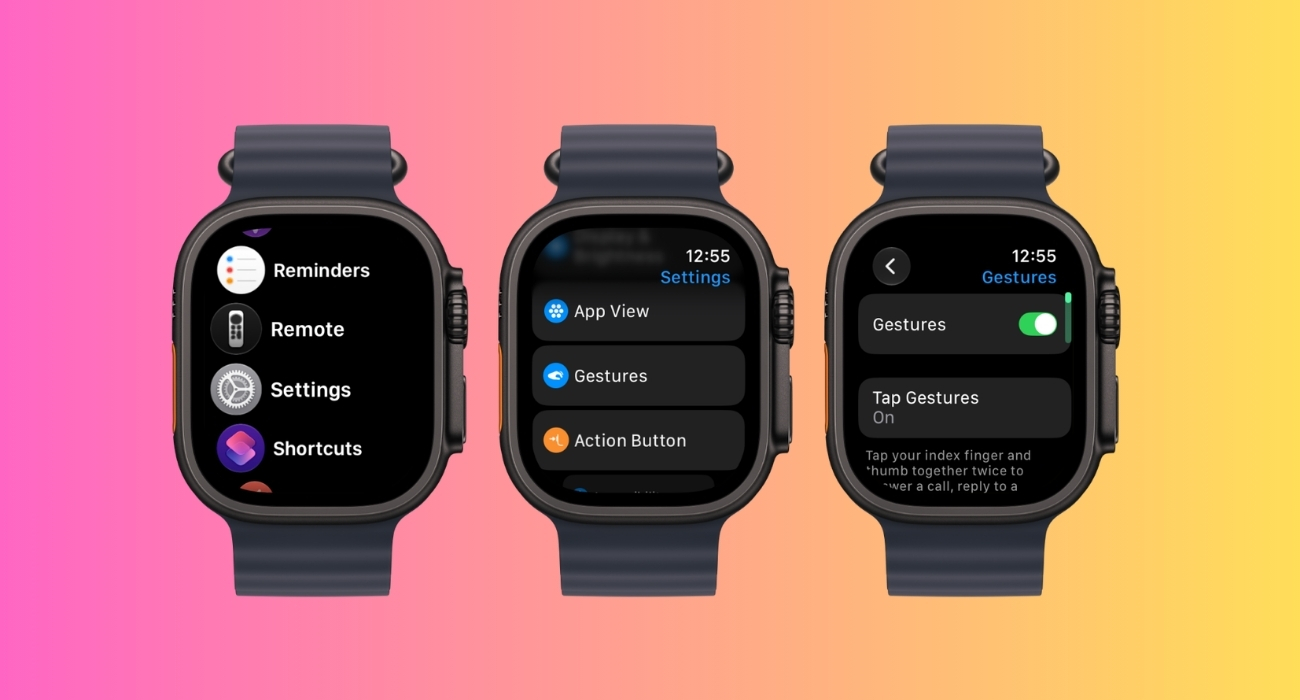 Turn on Gestures mode in Apple watch
