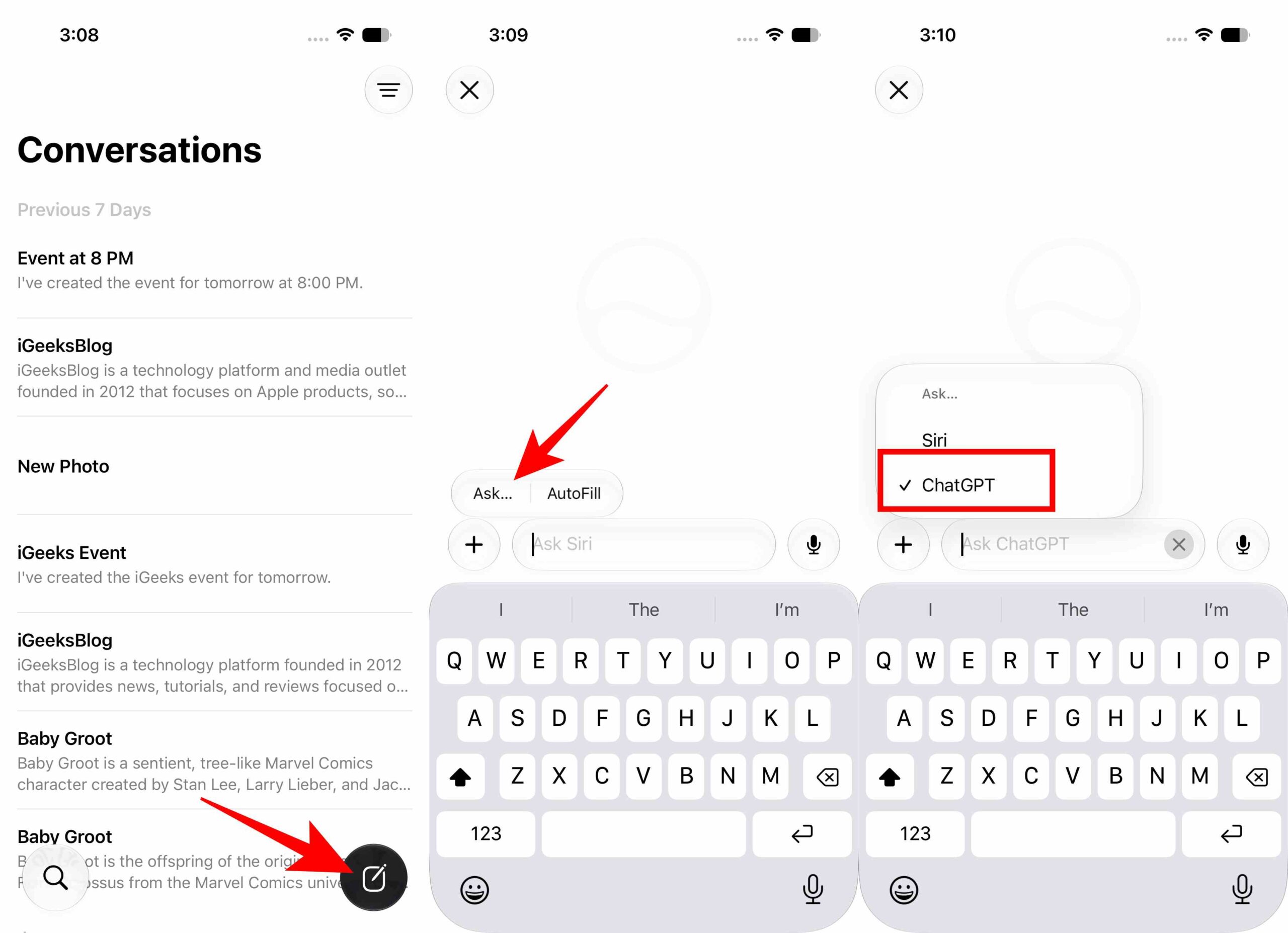 Use ChatGPT inside the Siri app on iPhone