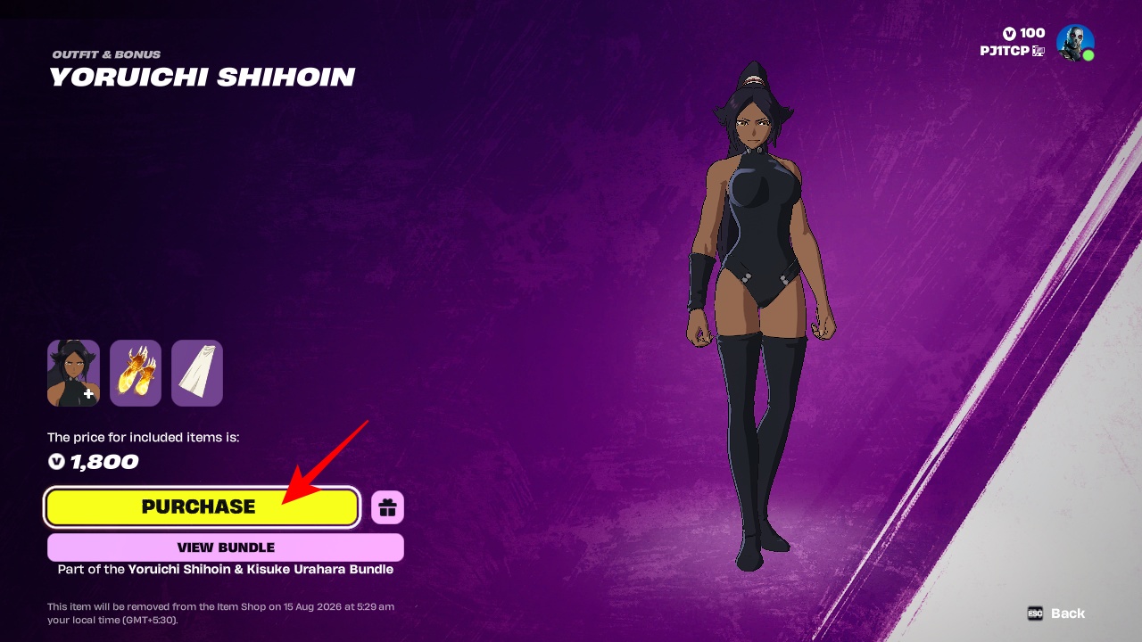 Yoruichi skin Fortnite