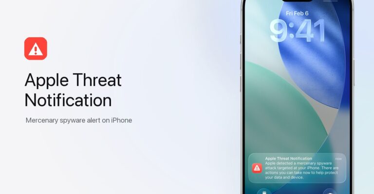 Apple mercenary spyware threat notification on an iPhone Lock Screen