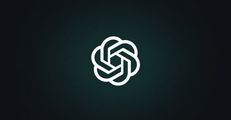 ChatGPT logo on a minimal dark background