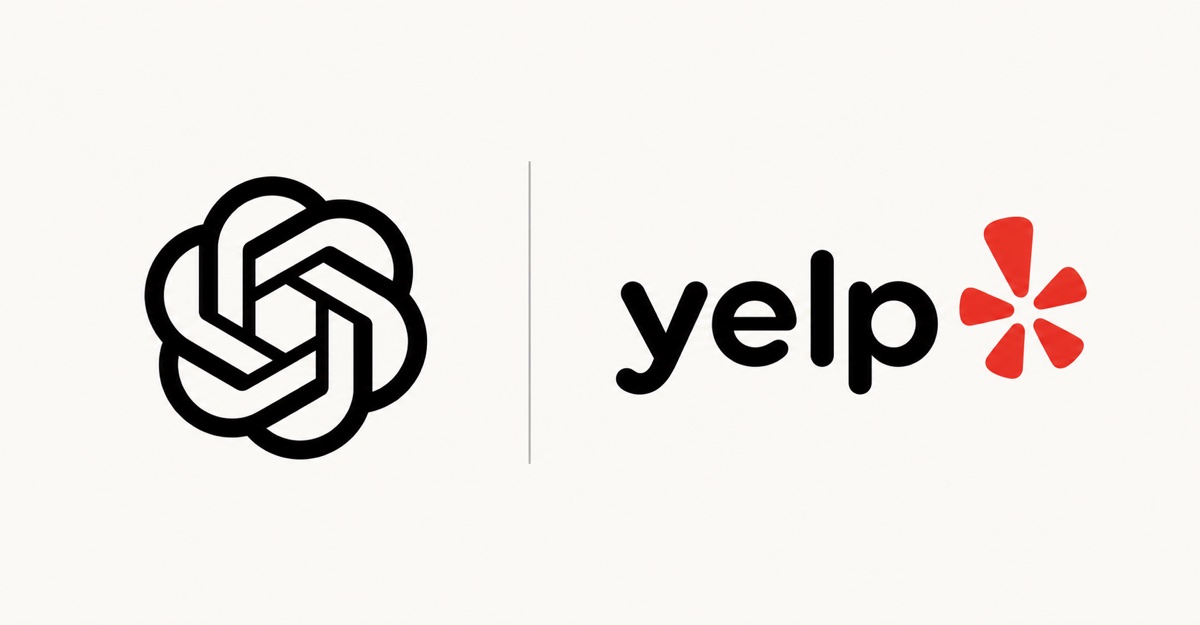 ChatGPT and Yelp logos displayed side by side