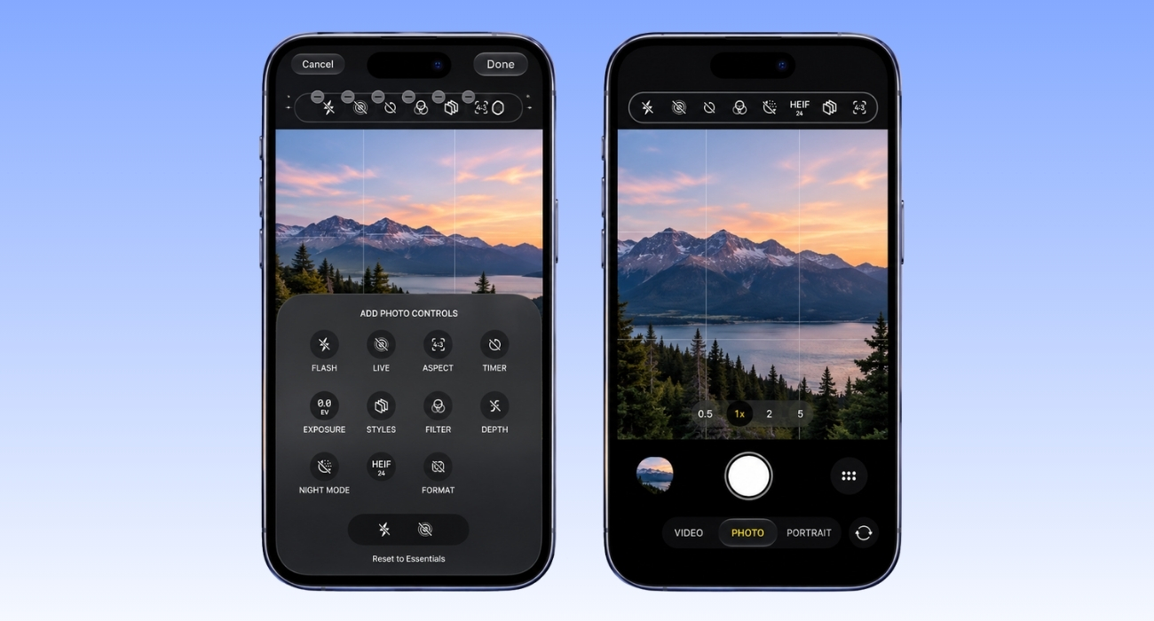 iOS 27 camera features: What’s new on iPhone – iGeeksBlog Camera controls arranged above the viewfinder.