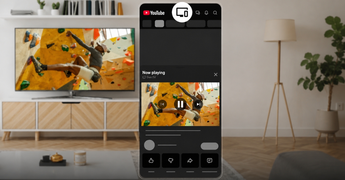 Casting YouTube from phone to TV