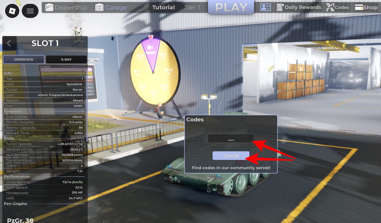 Redeem Cursed Tank Simulator codes