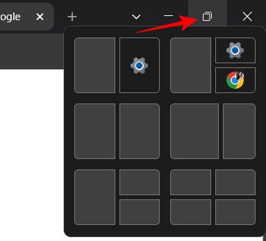 Use Snap Layouts with maximize button