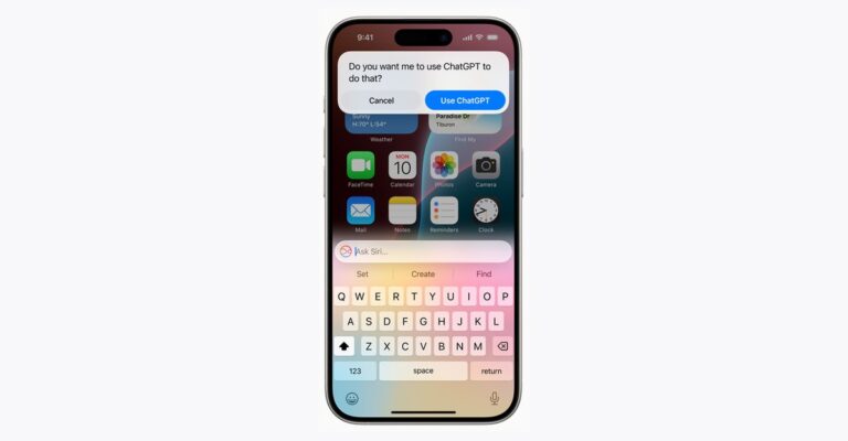 Siri on iPhone asks whether to use ChatGPT for a request