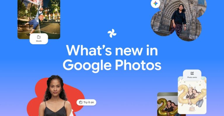 Google Photos’ September 2026 update collage highlights Moods, virtual try-on, and Photo Remix.