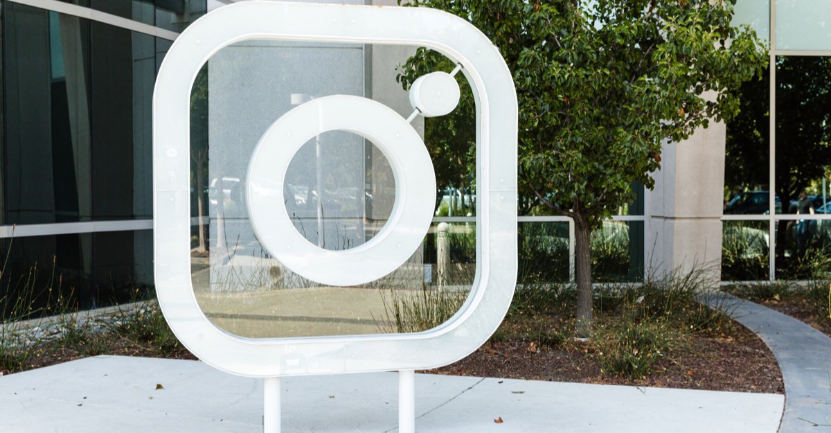 Instagram logo at Meta headquarters