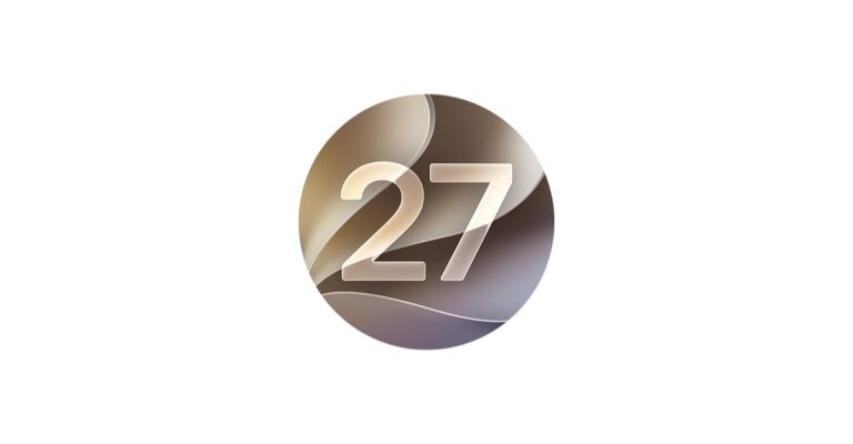 macOS 27 logo on a white background