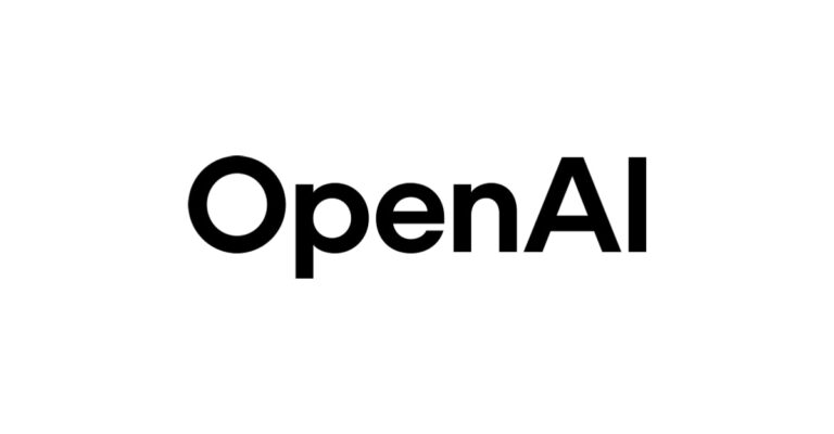 OpenAI wordmark centered on a plain white background.