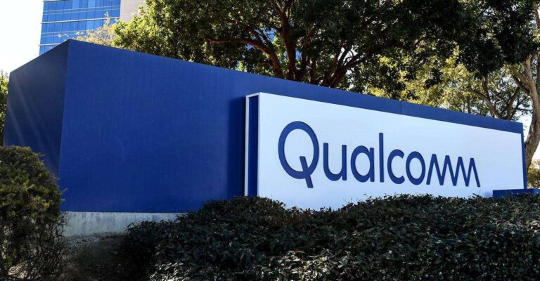 Qualcomm sign outside an office building