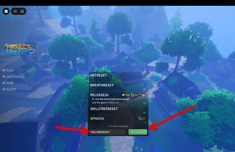 redeem Slayers 2 codes in Roblox