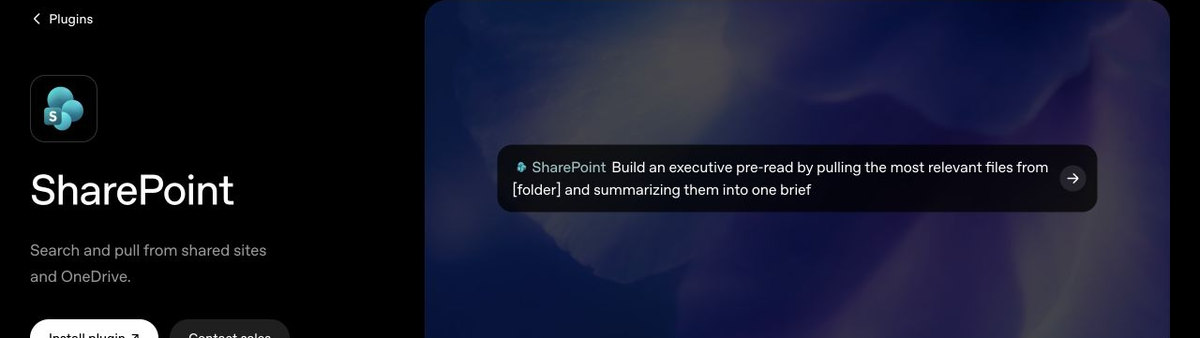 SharePoint plugin page showing a prompt to create an executive pre-read