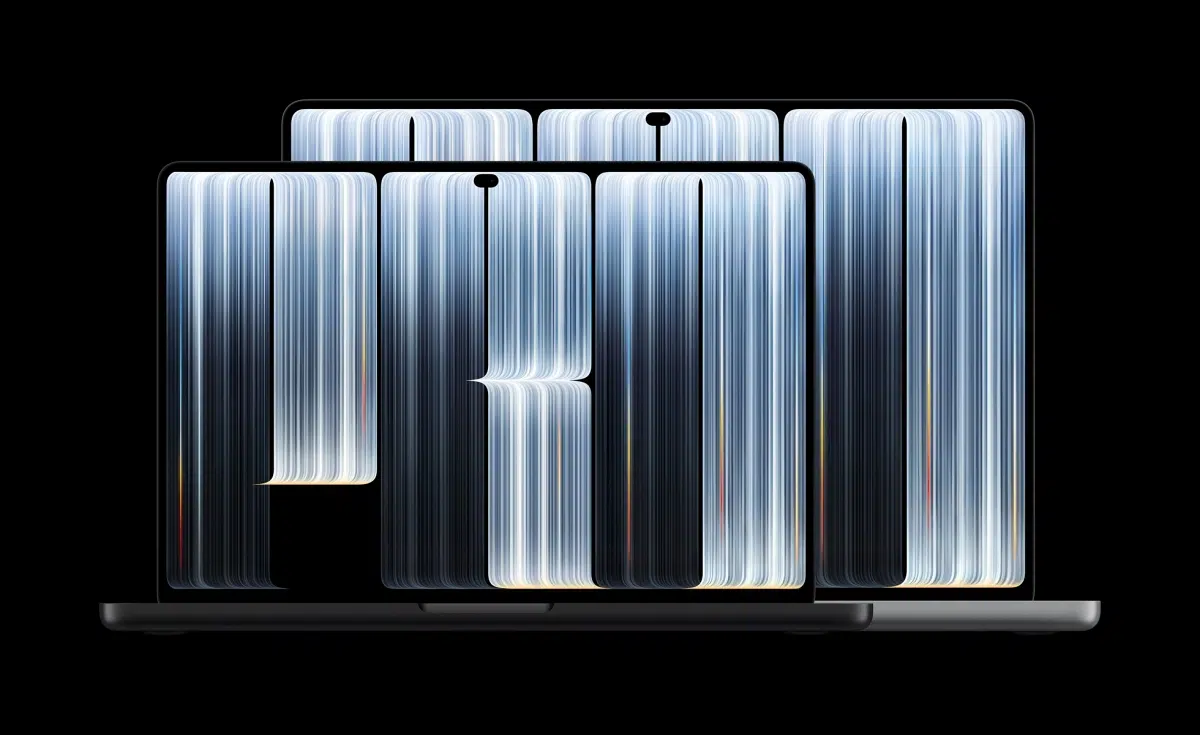 Promo image: several overlapping smartphones arranged above a laptop against a black background.