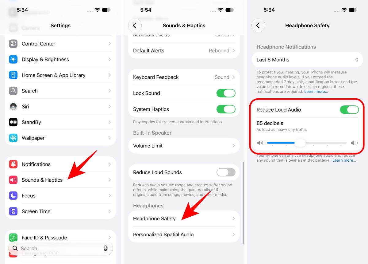 AirPods volume too low? 14 Ways to make AirPods louder on iPhone in iOS 27 – iGeeksBlog Adjust Reduce Loud Audio settings