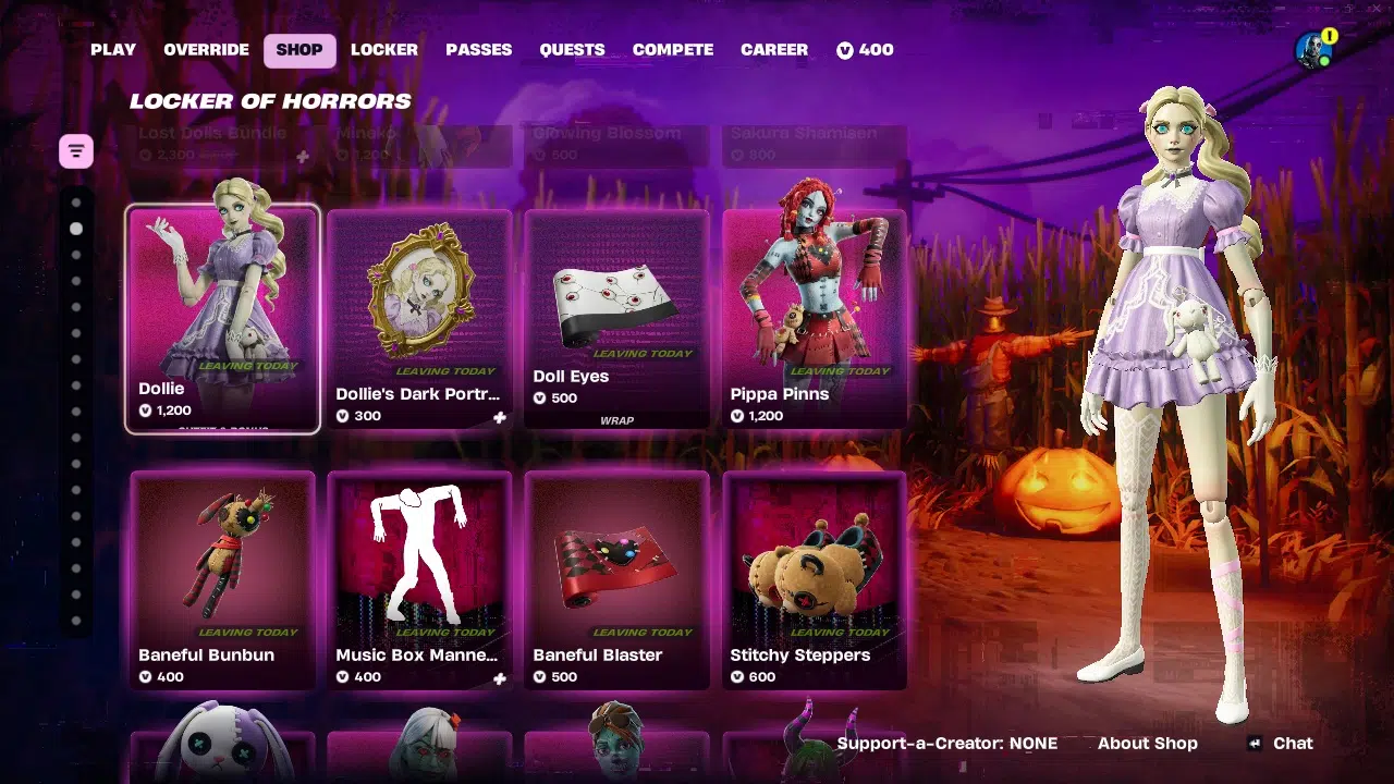 How to get Dollie Skin in Fortnite | Lost Dolls bundle items list – iGeeksBlog Dollie Locker of Horrors Fortnite