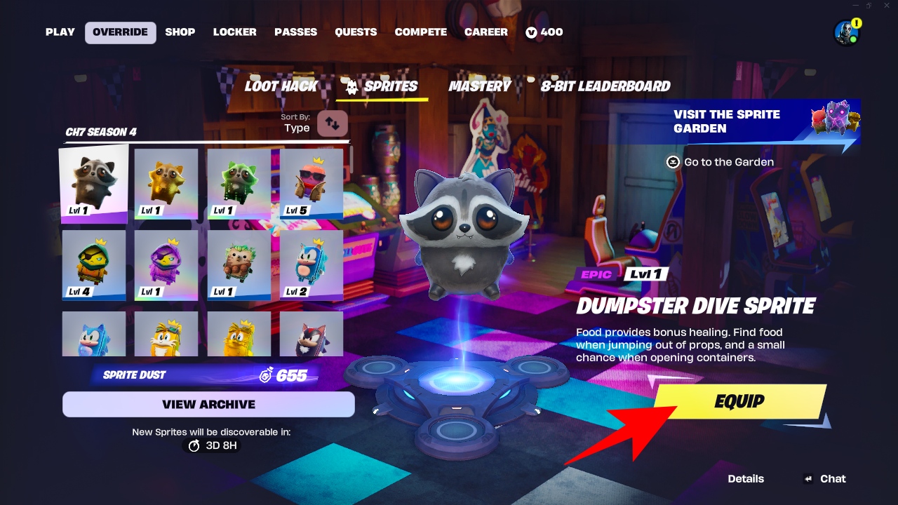 Dumpster Dive Sprite in Fortnite
