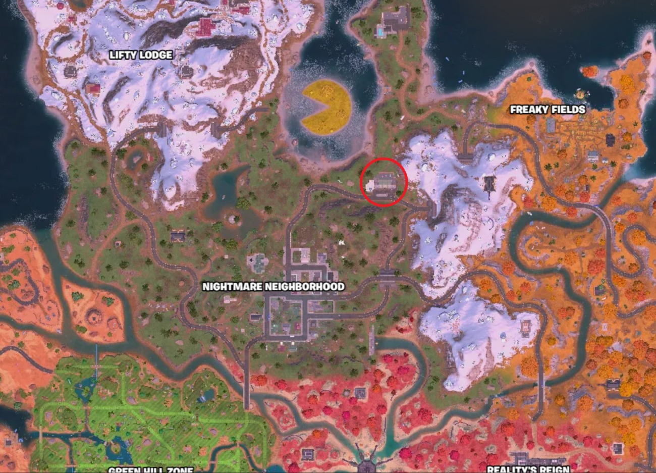 Freddy Fazbear Pizzeria’s location in Fortnite