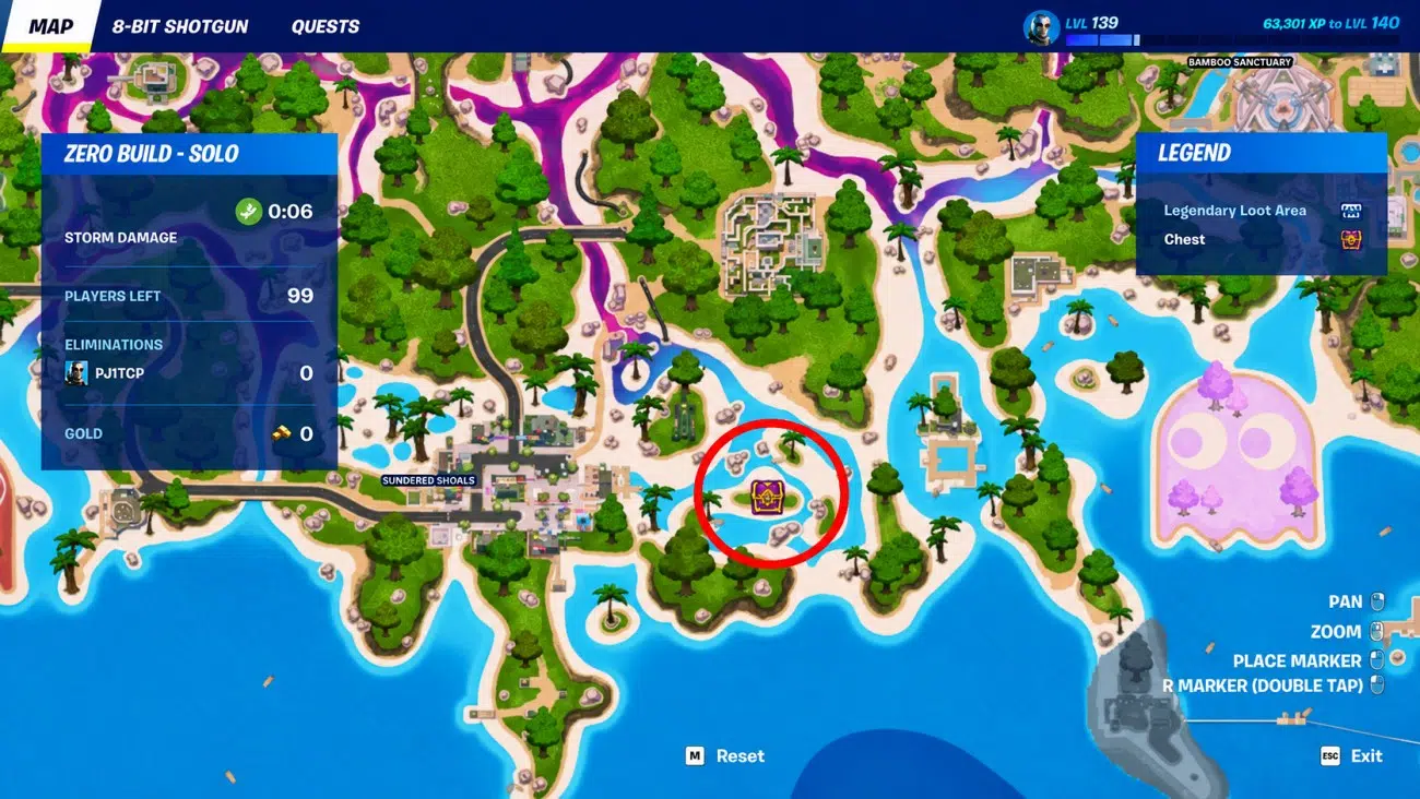 One Piece chest location in Fortnite