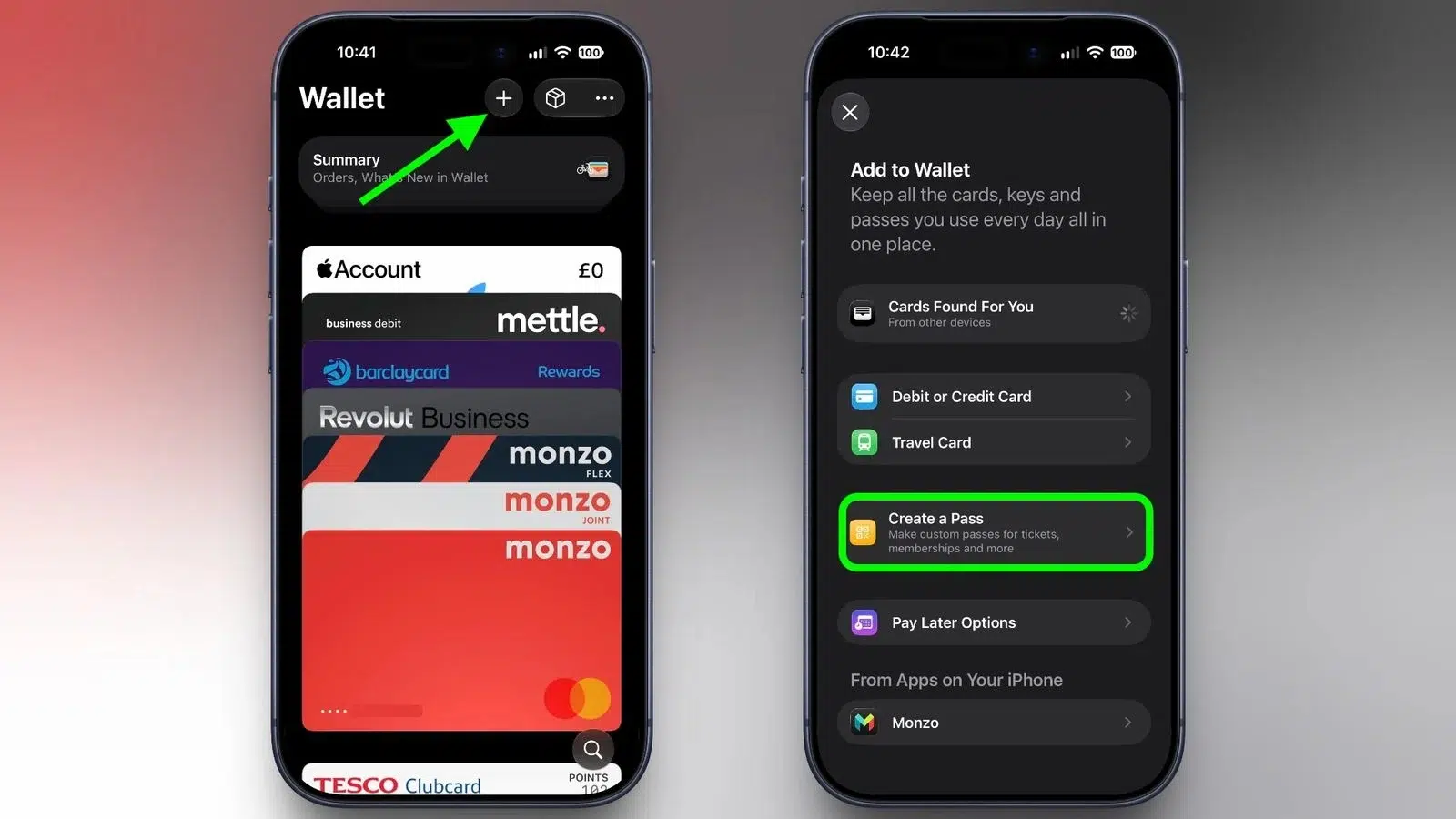 Open the Wallet app and Create a Pass
