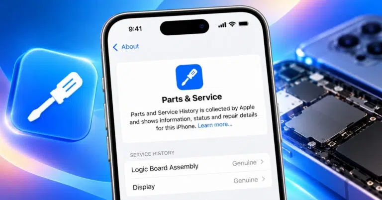 See parts and service history on iPhone