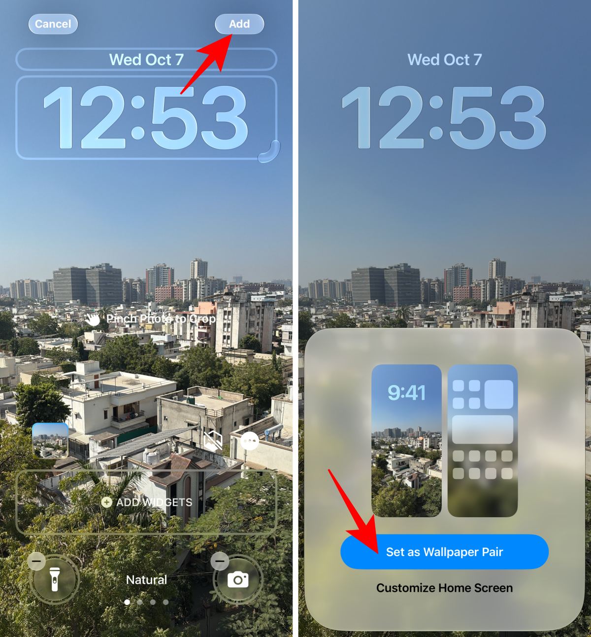 Set a wallpaper on iPhone