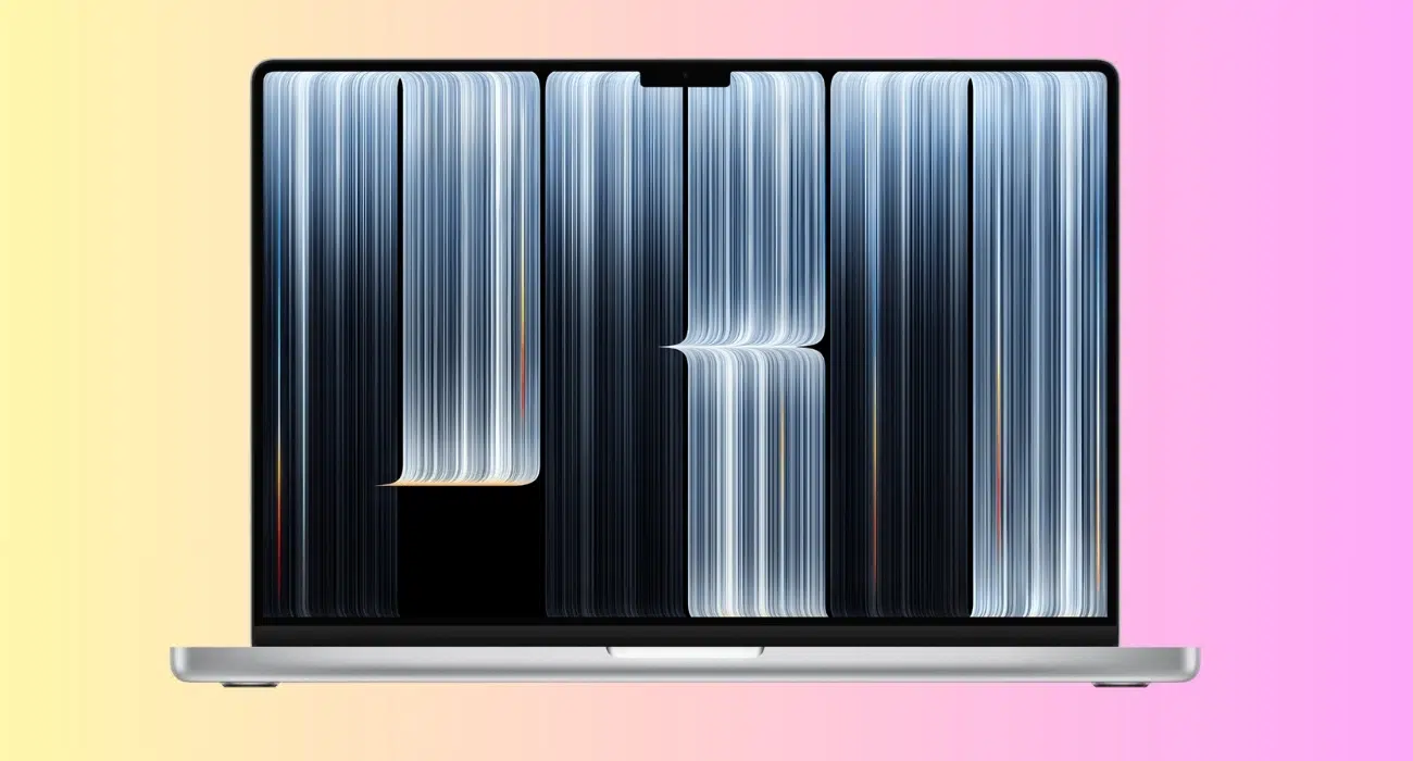 Download the new MacBook Pro with PROLED XDR display wallpapers in 4K – iGeeksBlog Silver and blue PRO wallpaper