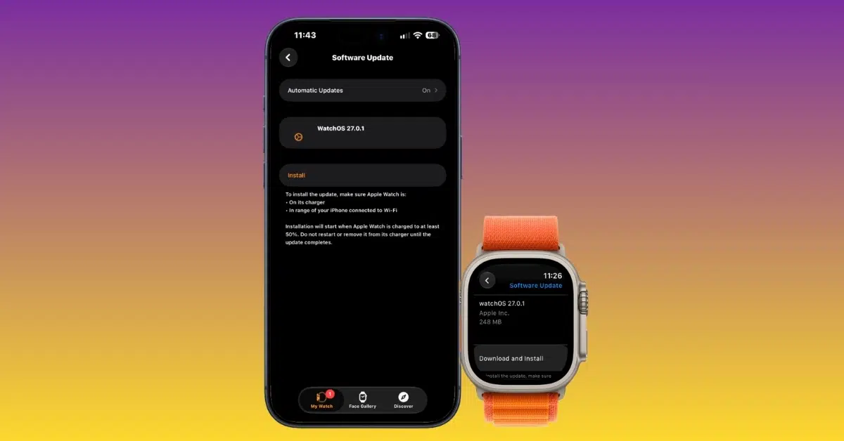 Unable to update watchOS 27 on Apple Watch