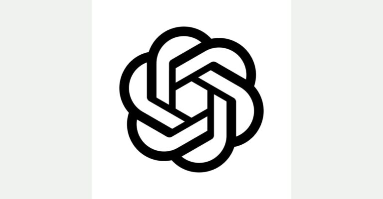 Official ChatGPT app logo centered on a white tile against a light gray background
