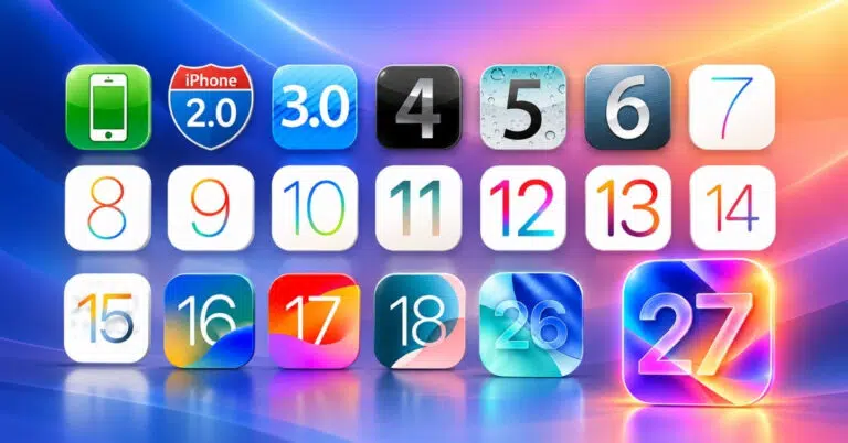iOS history OS 1 to iOS 27